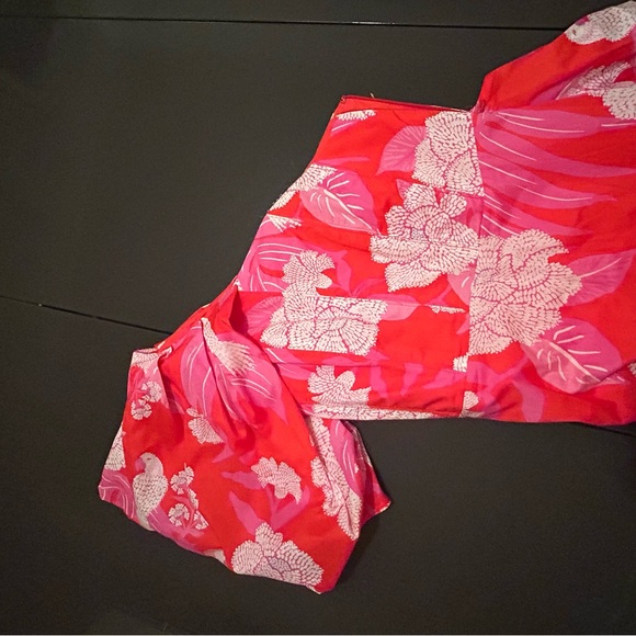 Farm Rio Red Dewdrop Floral Dress - Picture 4 of 5